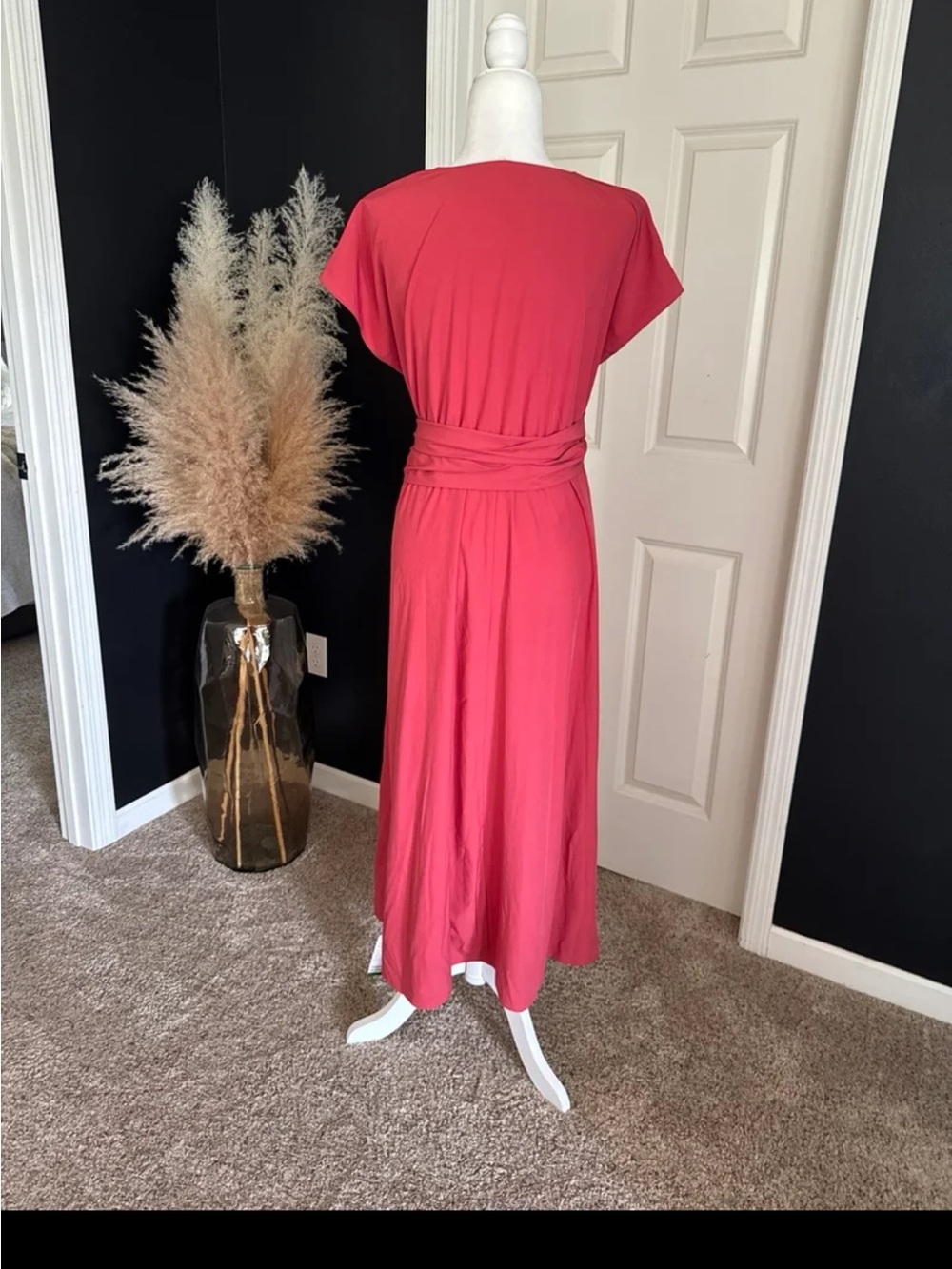 NWT Halara Breezeful V Neck Short Sleeve Pocket Tie Back Quick Dry Midi Dress XL - Picture 8 of 12